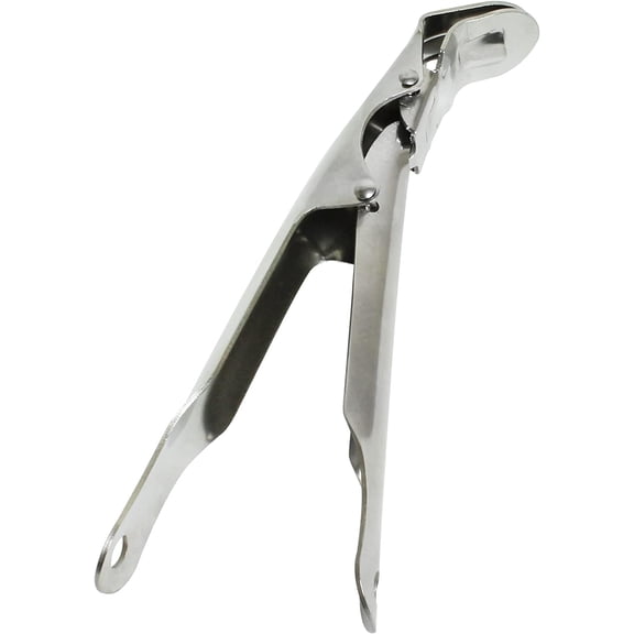 TrueCraftware- Deep Dish Pizza Pan Gripper Stainless Steel 7-2/3" x 1-1/7" x 2-3/4" - Pan Tongs Gripper Clip Tongs Great for Pulling Hot Pizza Pan out of the Oven Microwave