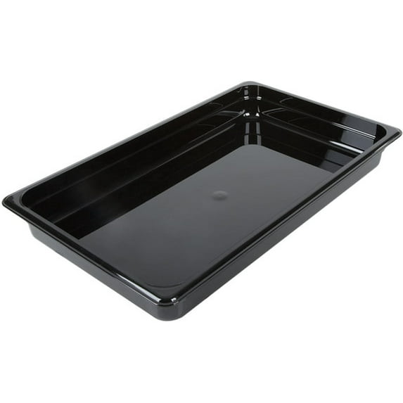 TrueCraftware- Full Size 2-1/2” Deep Food Pan Polycarbonate Black Color- Food Storage Containers Plastic Food Pan Restaurant Commercial Hotel Pans for Food Prep Fruits Vegetables Beans Corns
