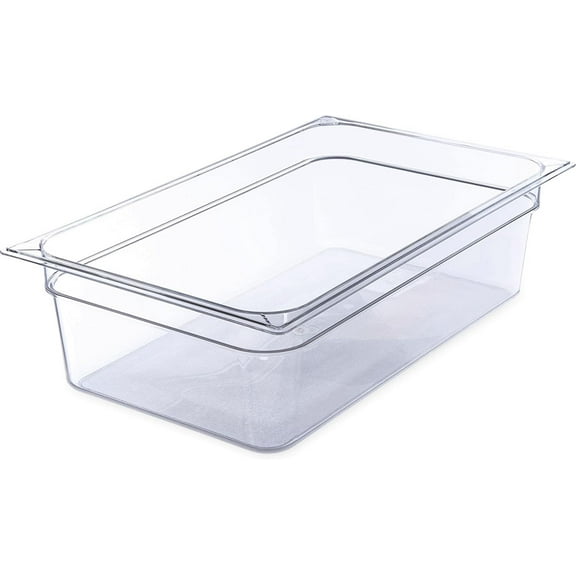 TrueCraftware- Full Size 6 Deep Food Pan Polycarbonate Clear Color- Food Storage Containers Plastic Food Pan Restaurant Commercial Hotel Pans for Food Prep Fruits Vegetables Beans Corns