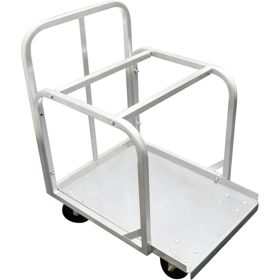 TrueCraftware- Heavy Duty Aluminum Full Size Sheet Pan Truck with 4 Each of 5" Swivel casters- Commercial Bakery Track for Full Size Sheet Kitchen Restaurant Cafeteria Pizzeria Hotel and Home