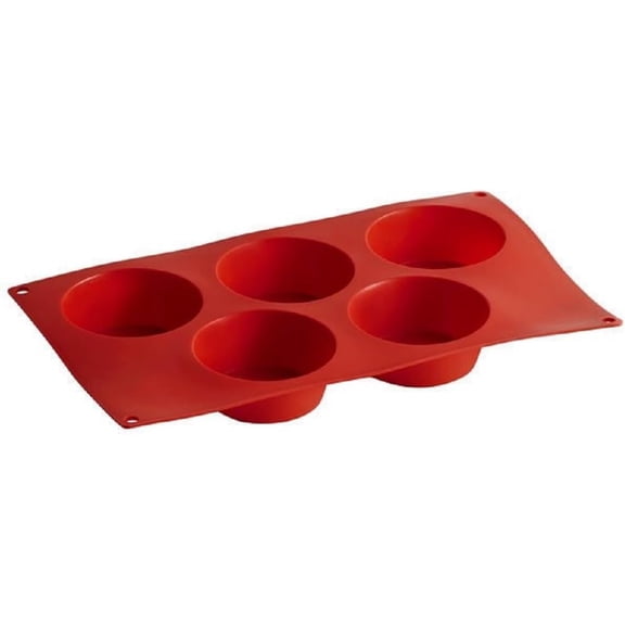TrueCraftware- Muffin Silicone Baking Pan Egg Mold 5 Cavities 4.57 oz each cup- Nonstick Food Grade Cupcake Pan Baking Pan for Muffins Cupcakes Egg Bites Mold Chocolate Molds