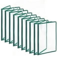 thumbnail image 1 of TrueCraftware-Set of 10 Green 8-1/2” x 11” Double Fold Restaurant Menu Covers 2 Page 4 View Crystal Clear Menu Folder Menu Book Holders for Bar Cafe Restaurant Book, 1 of 6