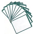 thumbnail image 1 of TrueCraftware-Set of 10 Green 8-1/2” x 11” Single Restaurant Menu Covers 1 Page 2 View Crystal Clear Vinyl Menu Covers Fits A4 Size Paper Menu Folder Menu Book Holders for Bar Cafe Restaurant Book, 1 of 6