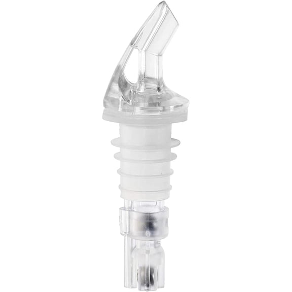 TrueCraftware- Set of 12 Measured 1-1/4 oz Liquor Pourer with Clear Tail & No Collar Acrylonitrile- Cocktail Shot Dispenser Liquor Bottle Pourers Alcohol Liquor Pourers Bar Bartender Accessories
