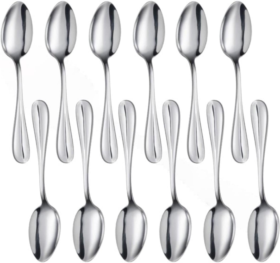 TrueCraftware- Set of 12 Stainless Steel Diamond European Size Table ...