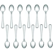 TrueCraftware-Set of 12 Stainless Steel Jewel Demitasse Spoon- Stainless Steel Flatware Cutlery Kitchen Tableware Set for Home and Restaurant for Stirring Coffee Dessert Cake Ice Cream Cappuccino