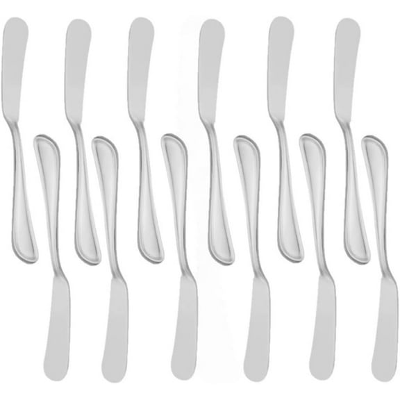 TrueCraftware-Set of 12 Stainless Steel Legend Dinner Butter Knife- Stainless Steel Flatware Cutlery Kitchen Tableware Set for Home and Restaurant Butter Knife Spreader Butter Knifes