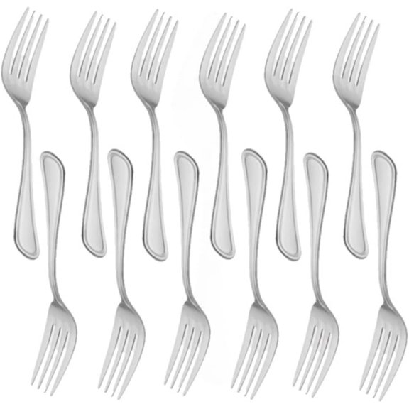 TrueCraftware- Set of 12 Stainless Steel Legend Dinner Fork- Stainless Steel Flatware Cutlery Kitchen Tableware Set for Home and Restaurant Table Forks Flatware Forks Silverware Forks