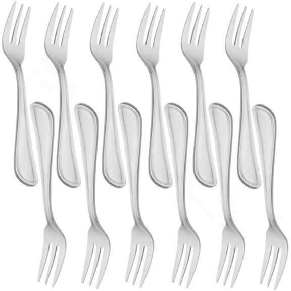 TrueCraftware- Set of 12 Stainless Steel Legend Oyster Fork- Stainless Steel Flatware Cutlery Kitchen Tableware Set for Home and Restaurant Appetizer Seafood Forks Silverware