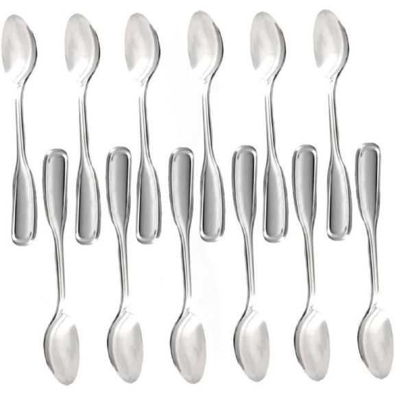 TrueCraftware- Set of 12 Stainless Steel Simplicity Dinner Spoon- Stainless Steel Flatware Cutlery Kitchen Tableware Set for Home and Restaurant Serving Spoon Catering Spoons Solid Serving Utensils