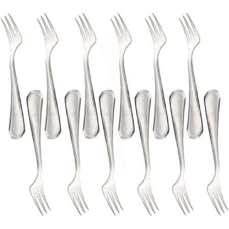 TrueCraftware- Set of 12 Stainless Steel Wilshire Oyster Fork- Stainless Steel Flatware Cutlery Kitchen Tableware Set for Home and Restaurant Appetizer Seafood Forks Silverware