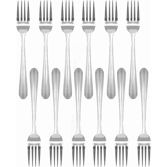 TrueCraftware- Set of 12 Stainless Steel Winsor Oyster Fork 1.5mm Thickness- Stainless Steel Flatware Cutlery Kitchen Tableware Set for Home and Restaurant Appetizer Seafood Forks Silverware