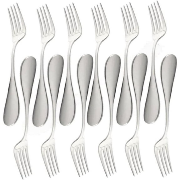 TrueCraftware- Set of 12 Stainless Steel York Dinner Fork - Stainless Steel Flatware Cutlery Kitchen Tableware Set for Home and Restaurant Table Forks Flatware Forks Silverware Forks