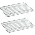 thumbnail image 1 of TrueCraftware- Set of 2 Half Size Rectangular Chrome-Plated Wire Pan Grate 8"x 10" -Fits Half Size Sheet Cookie Pans Cooling Rack for Baking and Cooking, 1 of 5