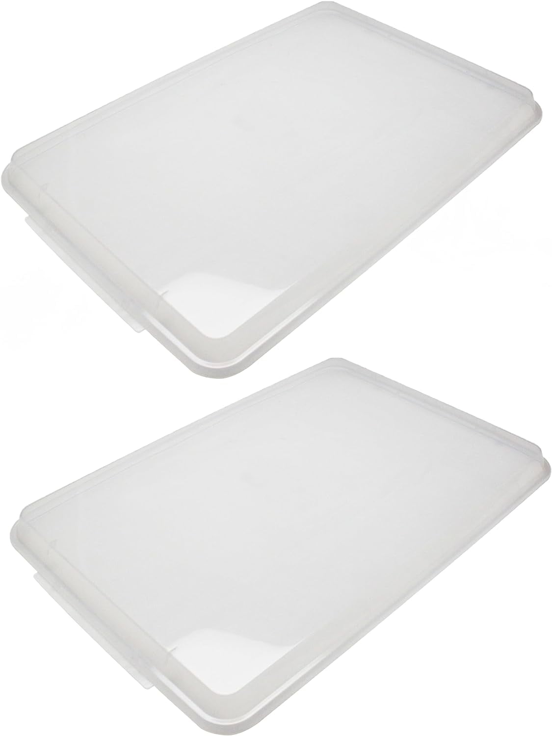 TrueCraftware Set of 2 Polypropylene Full Size Sheet Pan Cover Clear