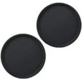 thumbnail image 1 of TrueCraftware- Set of 2 Round 16" Non-Slip Serving Trays Black- Restaurant Serving Tray Rubber Lined Tray Coffee Appetizer Breakfast Perfect for Kitchen Café and Restaurants, 1 of 7