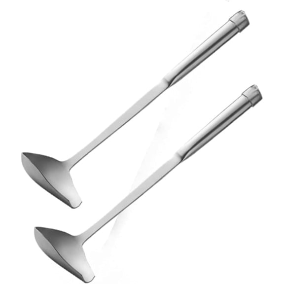 TrueCraftware- Set of 2 Stainless Steel 1 oz. Spout Ladle- Soup Serving Spoon Ladles Sauce Ladle Serving Utensils Cooking Spoons Utensil Large Serving Utensils for Home Restaurant Buffet Banquet