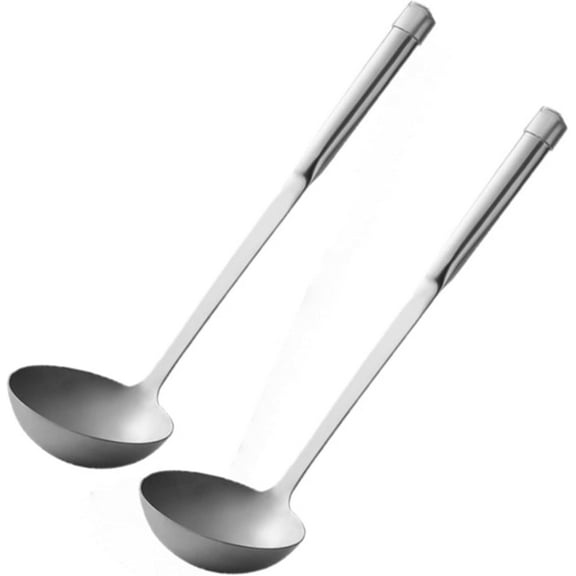 TrueCraftware- Set of 2 Stainless Steel 4 oz. Deep Ladle- Soup Serving Spoon Ladles Sauce Ladle Serving Utensils Cooking Spoons Utensil Large Serving Utensils for Home Restaurant Buffet Banquet