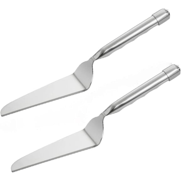 TrueCraftware- Set of 2 Stainless Steel Pastry Server- Cake Cutter Pie Cutter Serving Utensils Dessert Pastry Pie Cake Servers for Celebration Party Wedding for Home Restaurant Buffet Banquet