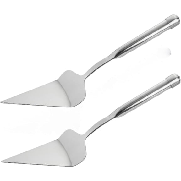 TrueCraftware- Set of 2 Stainless Steel Wide Pastry Server Pie/Cake Server- Cake Pie Cutter Serving Utensils Dessert Pastry Server for Celebration Party Wedding Home Restaurant Buffet Banquet