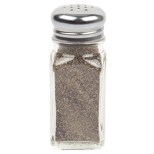Glass Salt And Pepper Shakers With Stainless Steel Tops
