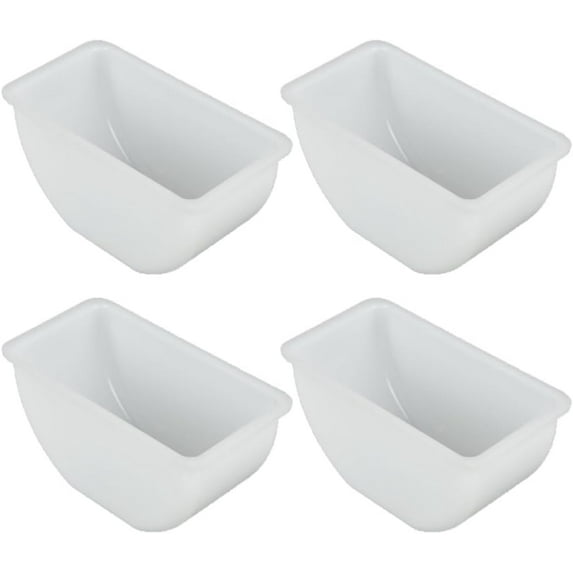 TrueCraftware- Set of 4 Condiment Replacement Insert 1 Pint 5-3/4" x 3" x 3"-Condiment Dispenser Serving Container Garnish Tray Bar Caddy Condiment Server Caddy Garnish Holder for Home Work