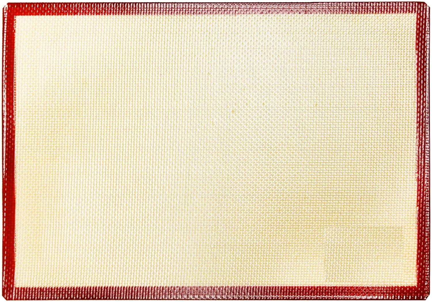 TrueCraftware- Silicone Rectangular Baking Mat 8-1/4" x 11-3/4" fits 1/4 Size Sheet Pan -Nonstick Baking Mat Counter Mat Dough Rolling Mat Oven Liner Reusable Oven Mat