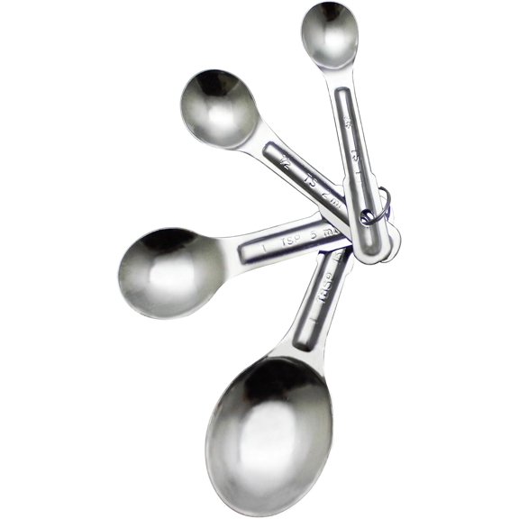 TrueCraftware- Stainless Steel Measuring Spoon Set Includes 1/4 1/2 1 tsp 1 tbsp- Measure Spoon for Baking & Cooking Dry and Liquid Ingredients Spoon Set Kitchen Gadgets
