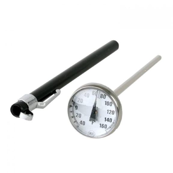 TrueCraftware- Stainless Steel Pocket Thermometer, 5" Stem, 1" Dial, -40 to 160 Degrees Fahrenheit- Cooking and Grilling Pocket Size for Food Cooking and Grilling