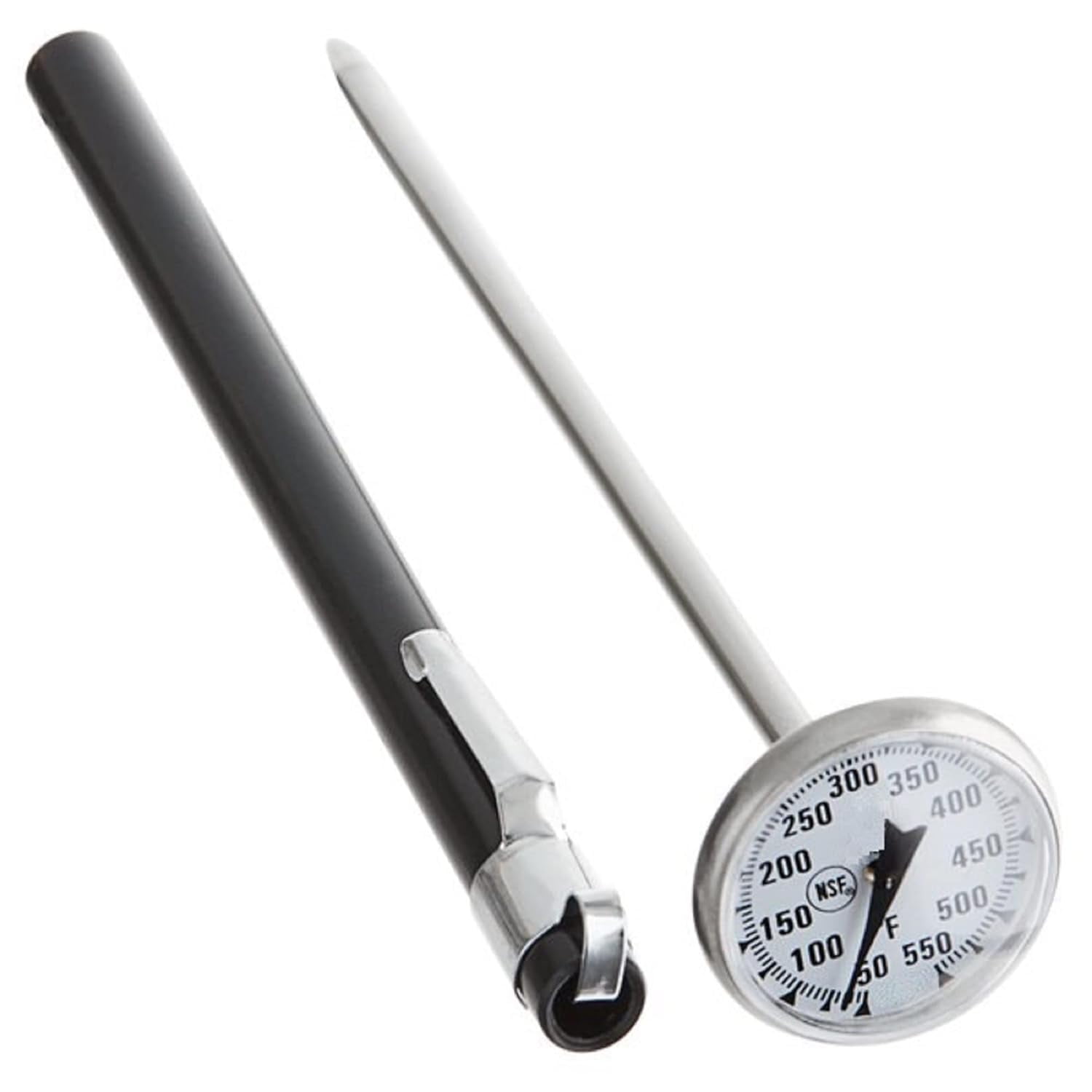 TrueCraftware- Stainless Steel Pocket Thermometer, 5" Stem, 1" Dial, 50 to 550 Degrees Fahrenheit- Cooking and Grilling  Pocket Size for Meat Food Cooking and Grilling