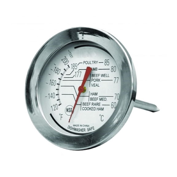 TrueCraftware- Stainless Steel Zone Dial Meat Thermometer 4-1/2" Stem, 2 3/4" Dial, -120 to 200 Degrees Fahrenheit- Cooking and Grilling Oven Pocket Size for Meat Food Cooking and Grilling Oven