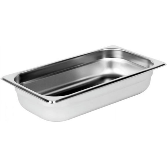 TrueCraftware-Third Size 2-1/2" Deep Stainless Steel Anti-Jamming Steam Table Pan 22 Gauge- Steam Food Pan Anti-Jam Steam Table Hotel Pan for Restaurant Family Events Personal Catering Use