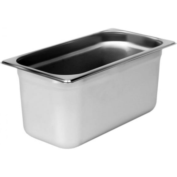 TrueCraftware- Third Size 6" Deep Stainless Steel Anti-Jamming Steam Table Pan 22 Gauge- Steam Food Pan Anti-Jam Steam Table Hotel Pan for Restaurant Family Events Personal Catering Use