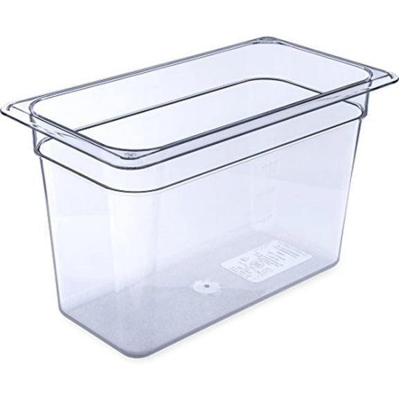 TrueCraftware- Third Size 8 Deep Food Pan Polycarbonate Clear Color- Food Storage Containers Plastic Food Pan Restaurant Commercial Hotel Pans for Food Prep Fruits Vegetables Beans Corns