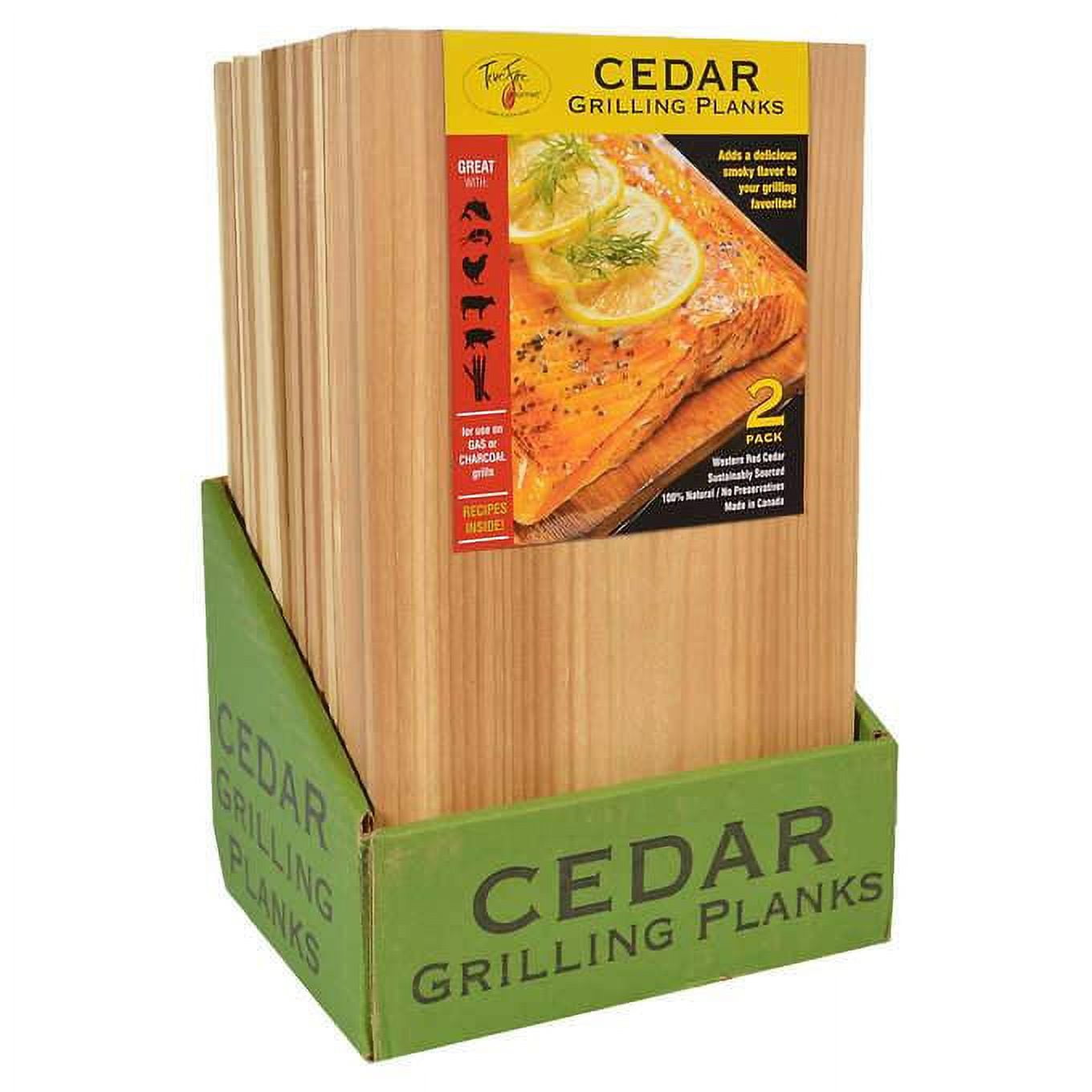 TrueFire Cedar Grilling Planks, 7.25 in x 12 in, 2count, 12pack