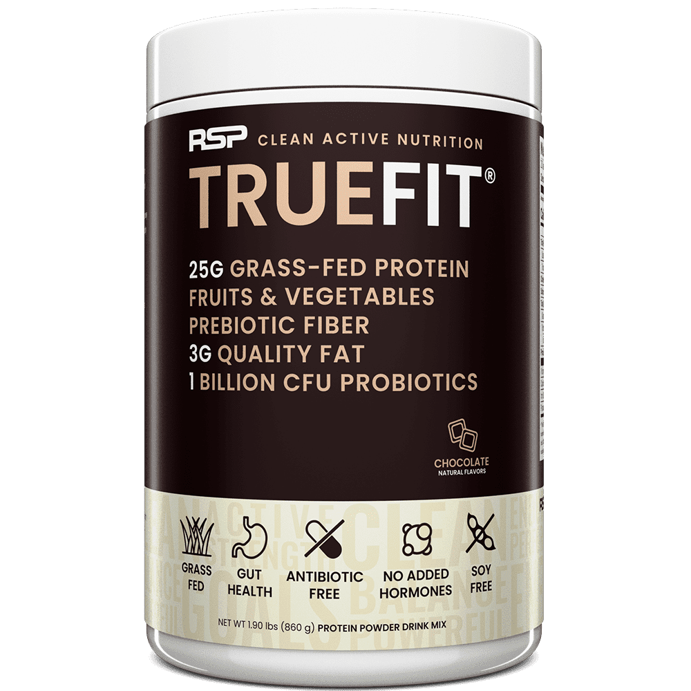 RSP NUTRITION TrueFit Protein Powder Meal Replacement Shakes Powder, Gut Healthy Grass-Fed Whey, Chocolate 2 LB