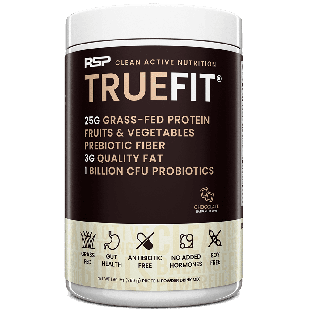 RSP NUTRITION TrueFit Protein Powder Meal Replacement Shakes Powder, Gut Healthy Grass-Fed Whey, Chocolate 2 LB
