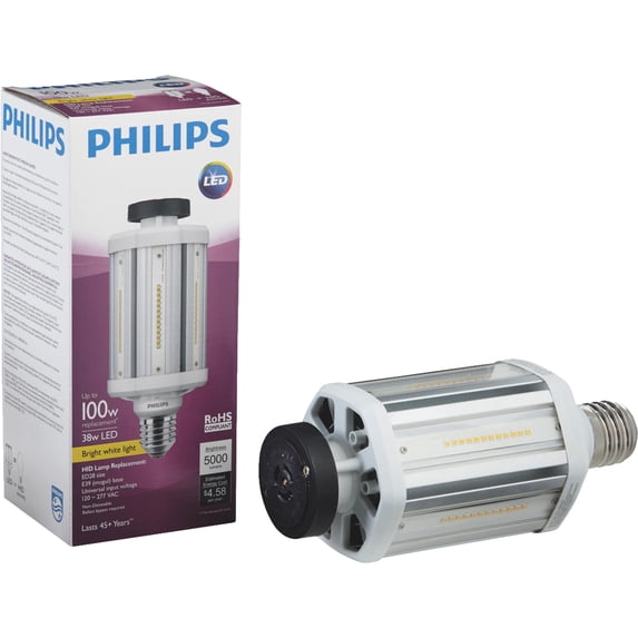 Philips TrueForce 100W HID Equivalent Clear Corn Cob Mogul Base LED High-Intensity Light Bulb