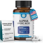 TrueMed Alpha Lipoic Acid 600 mg | مكمل دعم مضادات الأكسدة والتمثيل الغذائي | يعزز الطاقة الخلوية والشيخوخة الصحية والعافية العامة | 60 كبسولة
