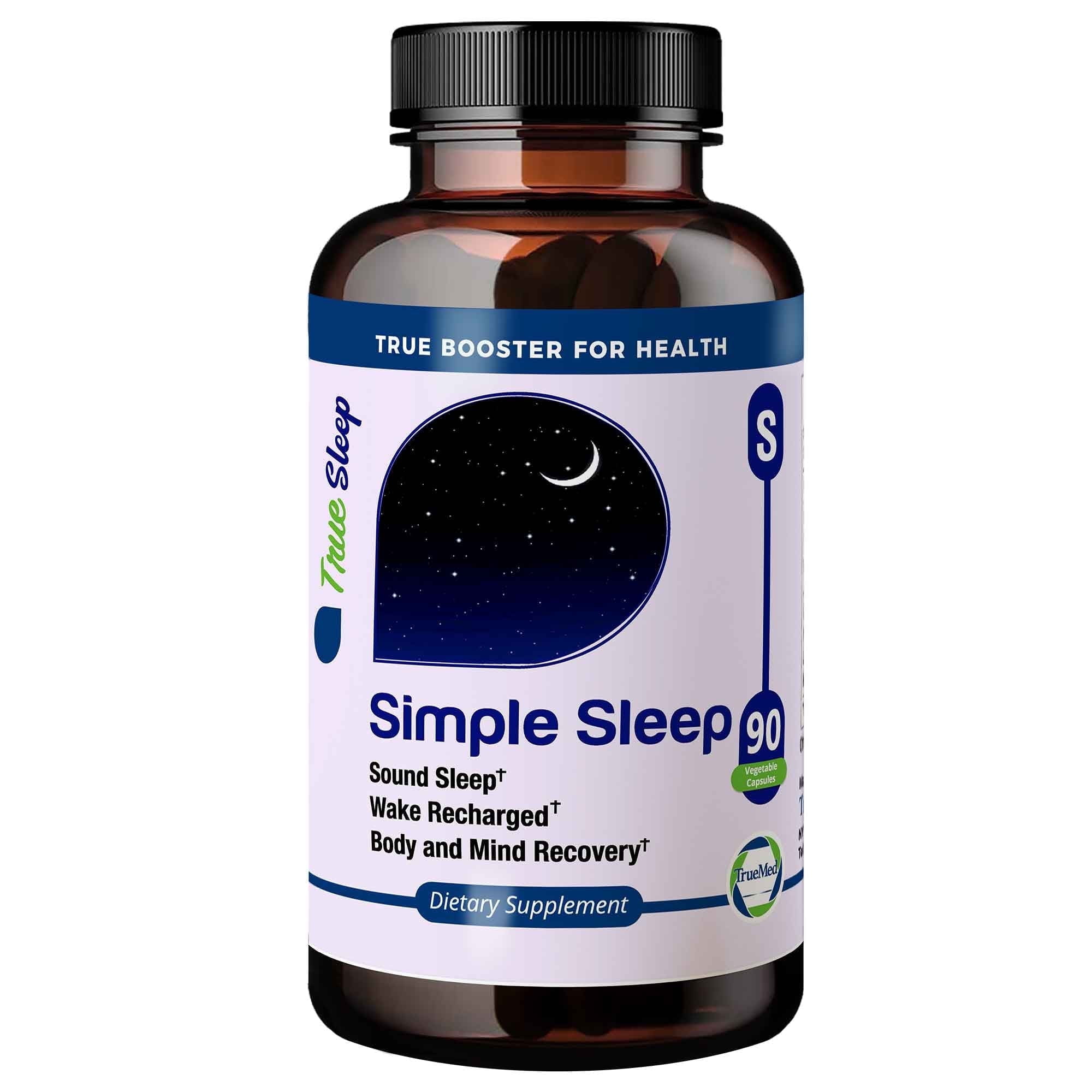 TrueMed Simple Sleep Gaba, Melatonin, Jujube Fruit Sleep Support ...