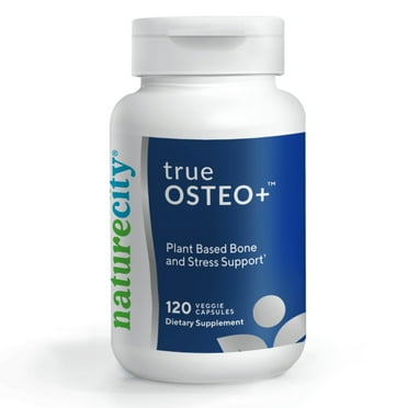 TrueOsteo Plant Based Bone Support With Stress Support, 120 Capsules