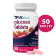 thumbnail image 1 of TRUEplus Glucose Tablets, Chewable, Raspberry Flavor, 15g Fast-Acting Carbs, 50 Count, 1 of 9