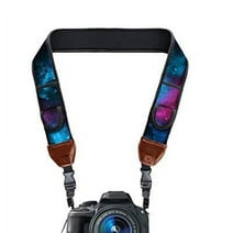 TrueSHOT Camera Strap with Galaxy Neoprene Design and Accessory Storage Pockets by USA Gear