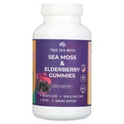 TrueSeaMoss Sea Moss Gummies with Elderberry for Kids & Adults, 60-Count 1-Pack