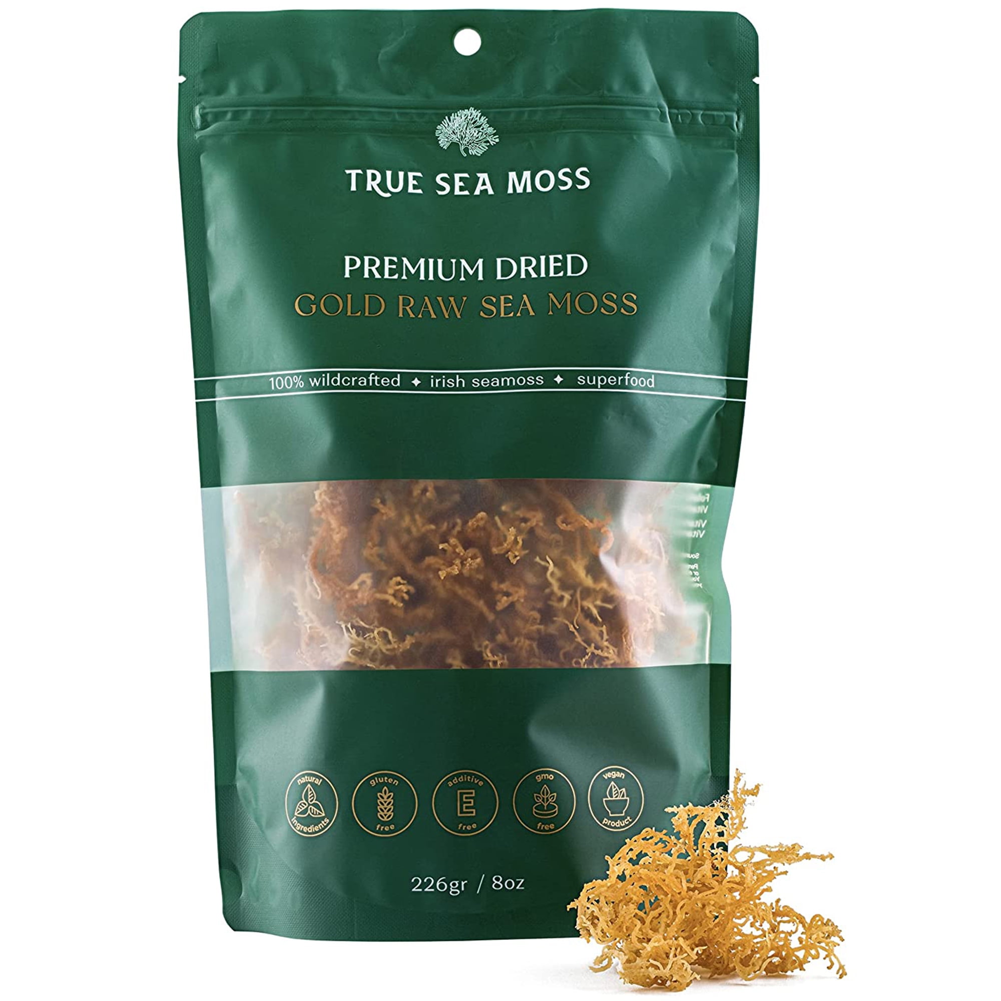 TrueSeaMoss Wildcrafted Irish Moss Dried Seaweed Antioxidant