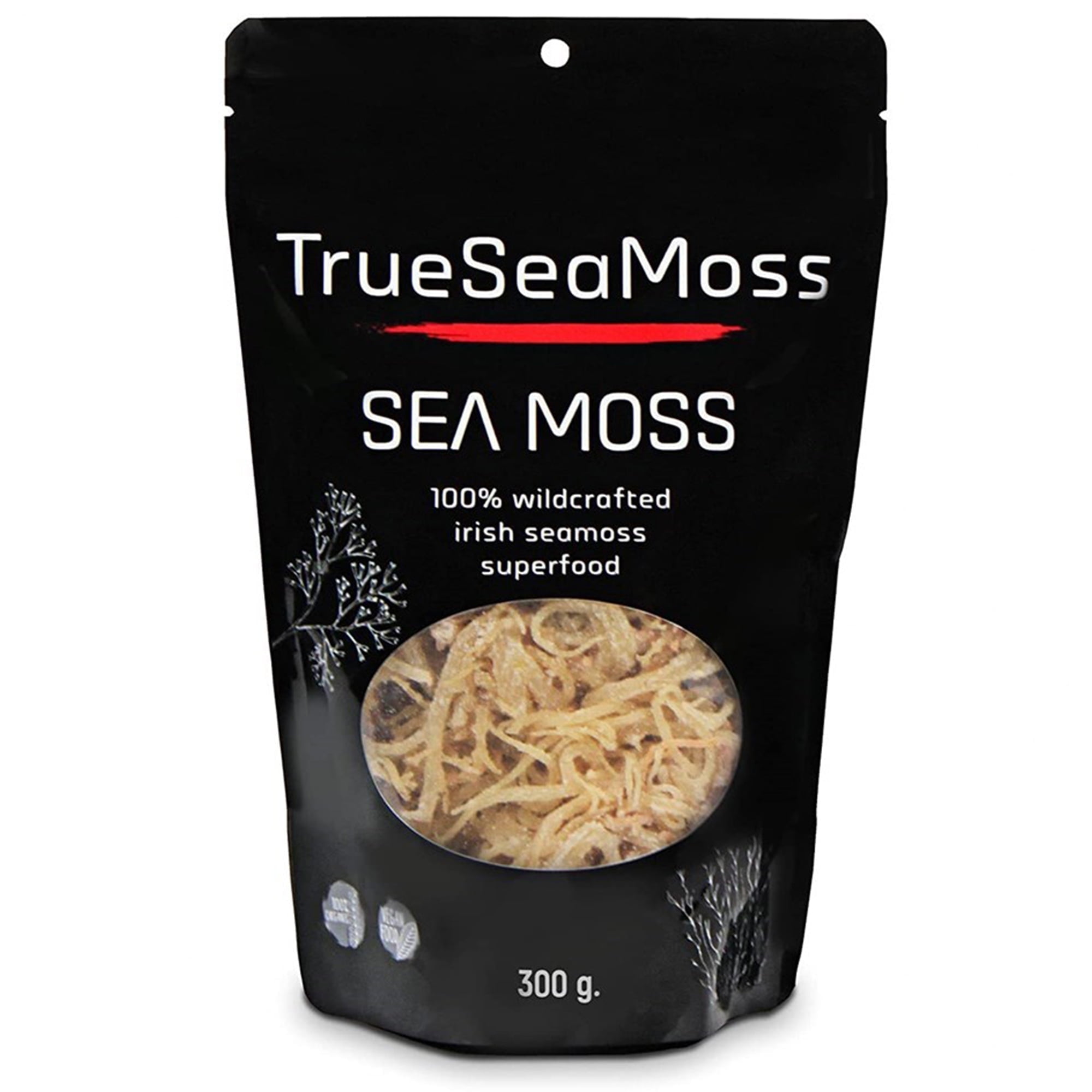 TrueSeaMoss Wildcrafted Irish Sea Moss Sun Dried Seaweed, 10 Oz
