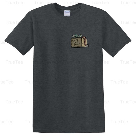 TrueTee11 Mademark x Rick and Morty Time Travel Stuff Graphic Design Style Cartoon Sci-Fi T-Shirt, for Unisex, up to size 5XL.