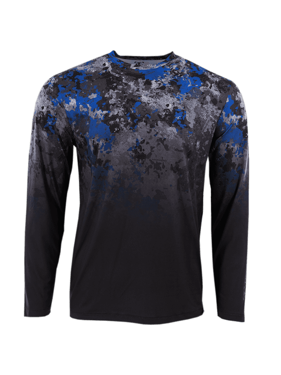 Men's Long Sleeve Gradient Fishing Shirt, UPF 30+, Sizes S-3XL