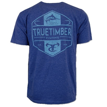 TrueTimber Men's Fishing Royal Blue Tee - S