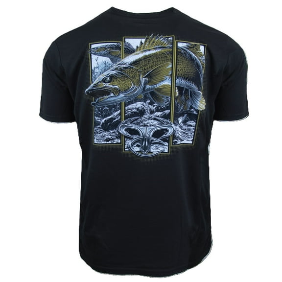 TrueTimber Men's Fishing Walleye SS Black Tee - S